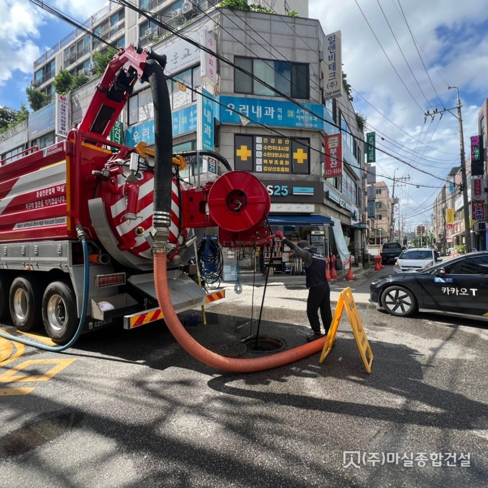안산준설토공사 시공 일지, 침수 위기 공장 관로를 복원한 진공 흡입 노하우 현장 사진 3